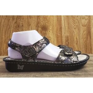 Alegria Vienna Wedge Sandals Women's EU 41 US 10.5-11 Black Silver